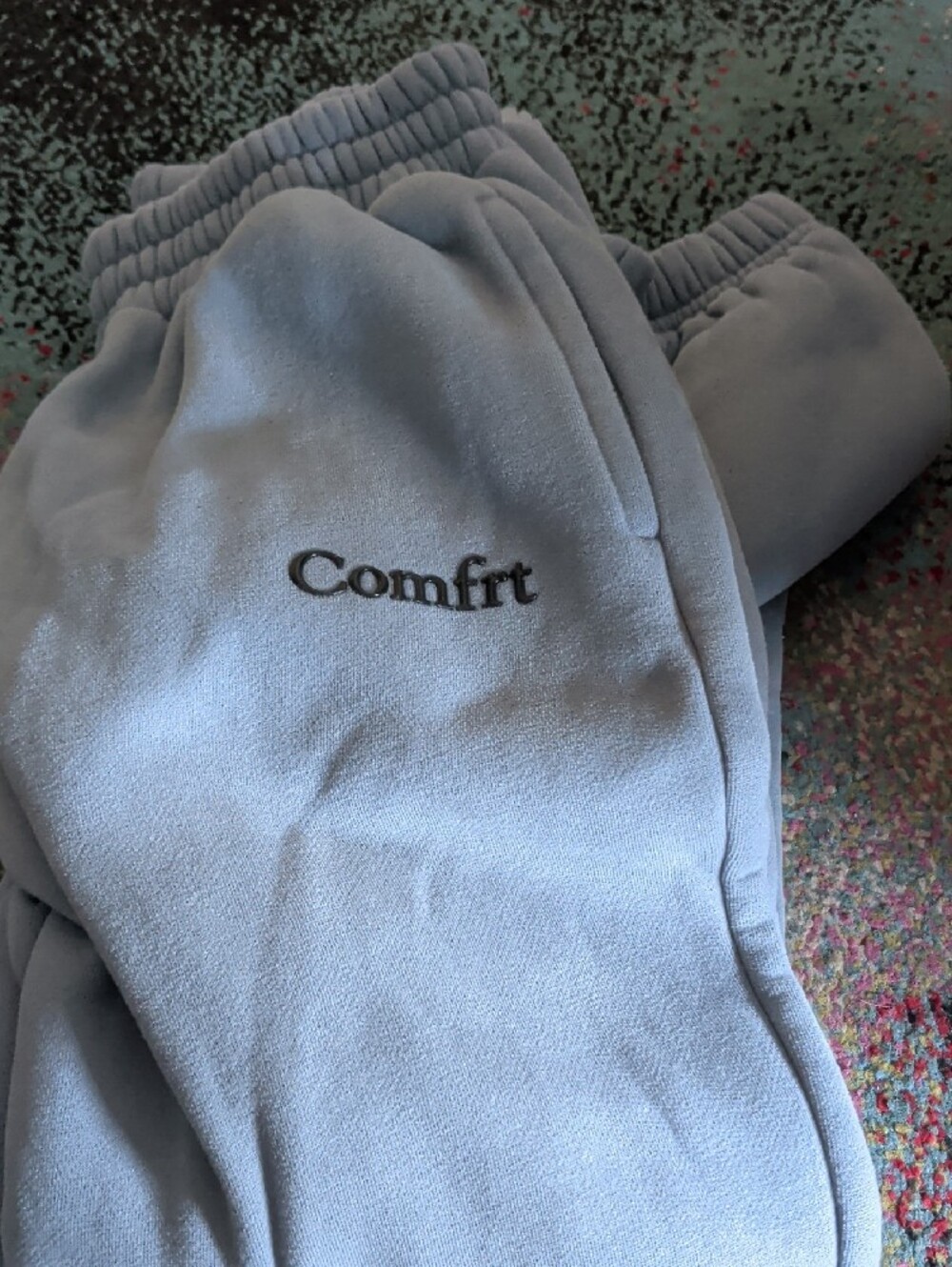 Comfrt Kids Matching Set in Light Blue Zip Up Hoodie And Joggers - Kid Size L - Picture 6 of 9